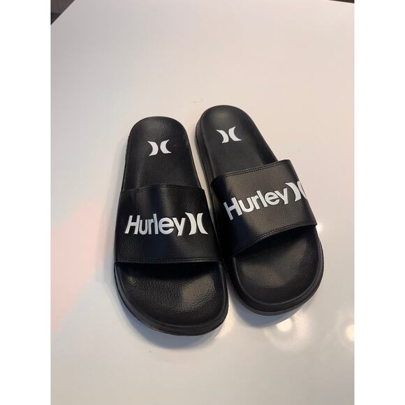 Hurley Black Slide Slip-On Slippers Size 12 - Picture 3 of 7